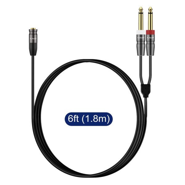 Limited time deal 50% off TS Cable, Heavy Duty  Female to Male Cord for Mixer Guitar Piano Amplifier Speaker - Image 3