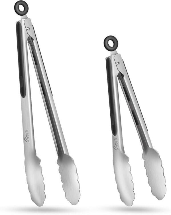 Limited time deal 23% off  Steel Kitchen Tongs Set Non-Slip Grip