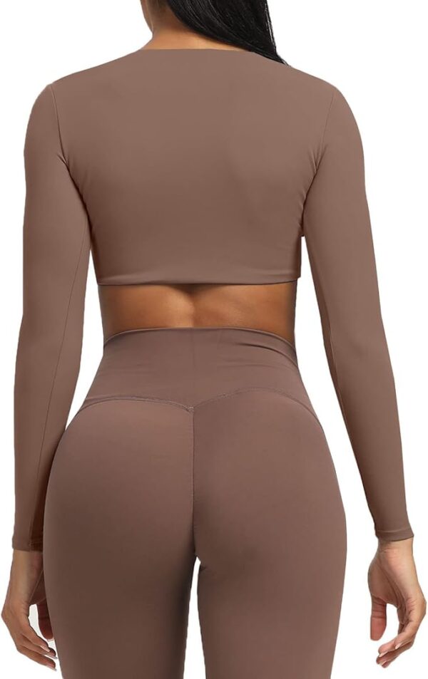 Limited time deal 21% off Long Sleeve Crop Tops for Women - Image 3