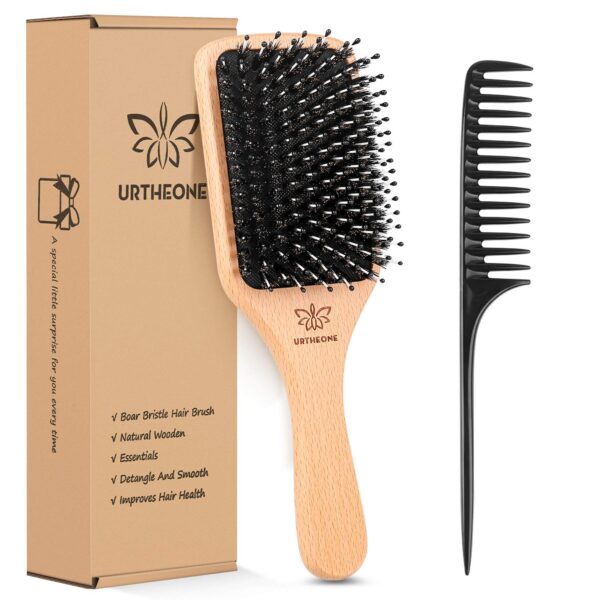 Limited time deal 20% off Hair Brush Boar Bristle Hairbrush for Thick Curly Thin Long Short