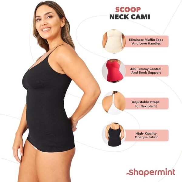 Limited time deal 20% off  Tops - Scoop Neck Cami Body Shaper for Women - Image 2