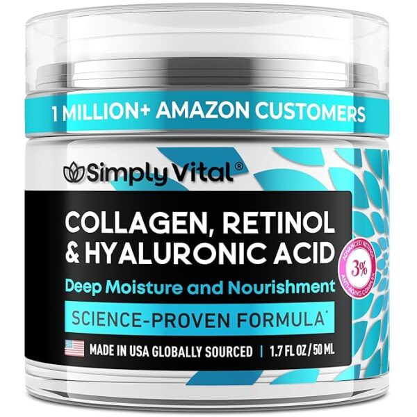 Limited time deal 10% off SimplyVital Collagen, Retinol & Hyaluronic Acid Cream