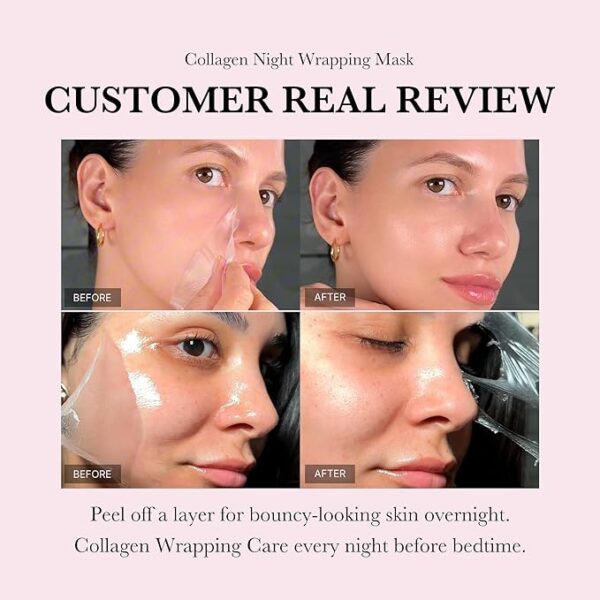Limited time deal 21%  off medicube Collagen Overnight Wrapping Peel Off Facial Mask - Image 3