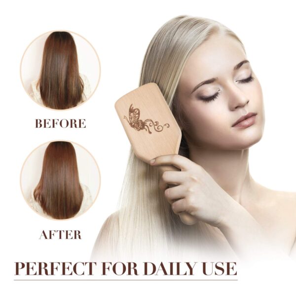 Limited time deal 20% off Hair Brush Boar Bristle Hairbrush for Thick Curly Thin Long Short - Image 3