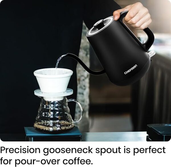 Limited time deal 38% off Chefman Gooseneck Electric Kettle Tea for Coffee Fast Hot Water - Image 2