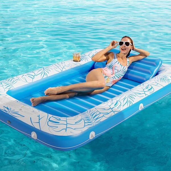 Limited time deal 27% off Tub Sunbathing Pool Lounge Raft Floatie Toys Water Filled Bed - Image 2