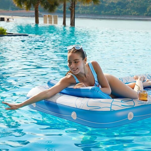 Limited time deal 27% off Tub Sunbathing Pool Lounge Raft Floatie Toys Water Filled Bed - Image 3