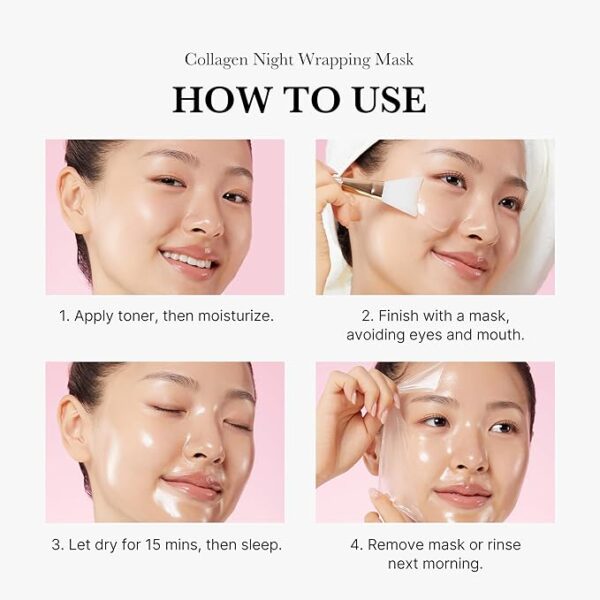 Limited time deal 21%  off medicube Collagen Overnight Wrapping Peel Off Facial Mask - Image 5