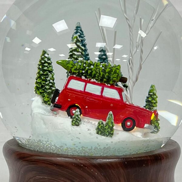 Limited time deal 59% off Ashfield & Harkness Red Truck Snow Globe Music Box with LED Light, Battery - Image 3