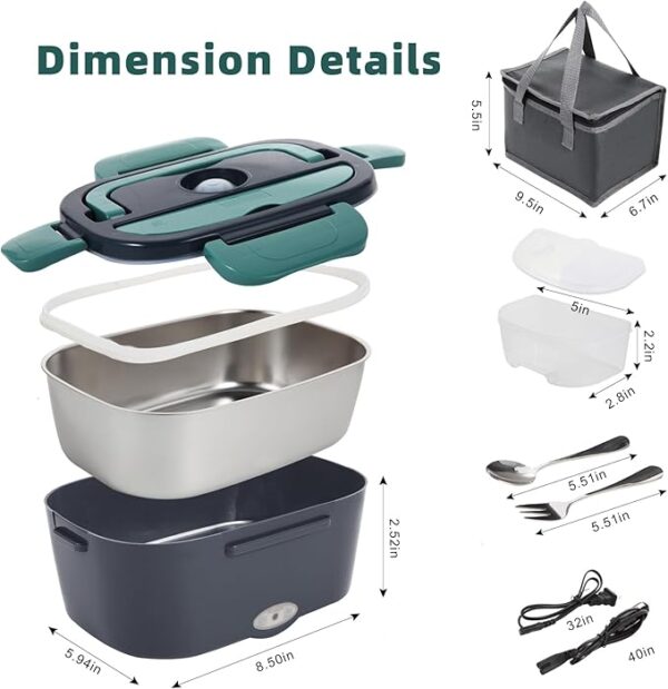 Limited time deal 31% off Electric Lunch Box Food Heater - Image 4