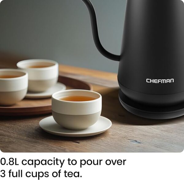 Limited time deal 38% off Chefman Gooseneck Electric Kettle Tea for Coffee Fast Hot Water - Image 3