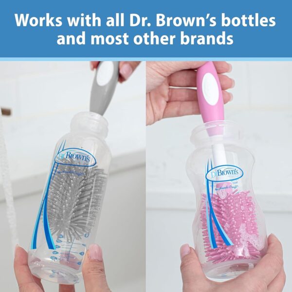 Limited time deal 20% off Dr. Brown's Soft Touch No Scratch Baby Bottle Cleaning Brush - Image 2