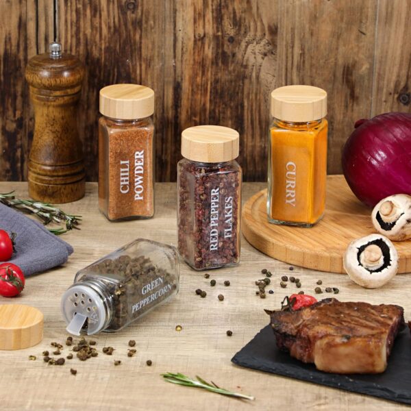 Limited time deal 17% off Glass Jars with Minimalist Farmhouse Spice Labels Stickers - Image 2