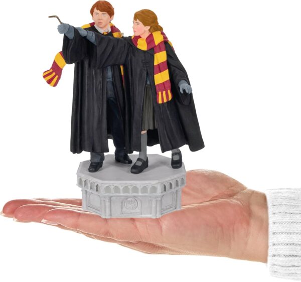 Limited time deal 51% off Hallmark Keepsake Christmas Ornament, Harry Potter and the Chamber of Secrets Collection (Ron Weasley and Hermione Granger, Dobby - Image 3