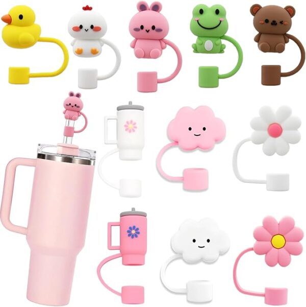 Limited time deal 14% off Silicone Straw Topper for Stanley Cup