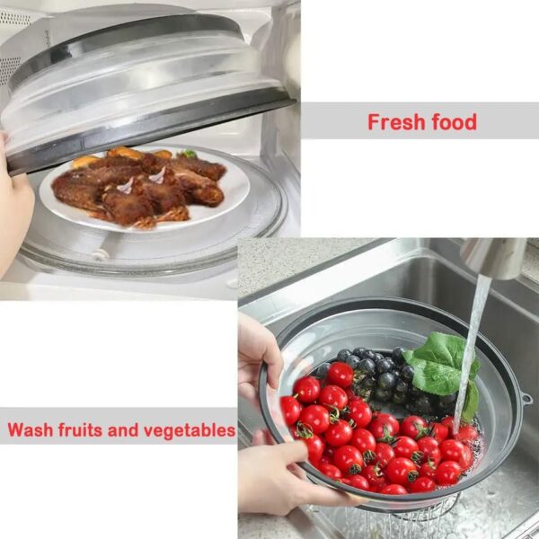 Limited time deal 27% off Foldable Microwave oven Cover for Food, - Image 3