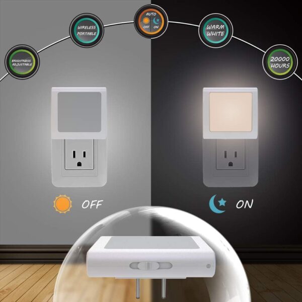 Limited time deal 26% off MAZ-TEK Plug in Dimmable Led Night Light - Image 2