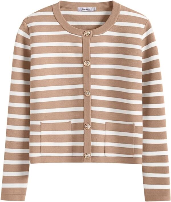 Limited time deal 16% off Women Striped Cardigan Sweaters
