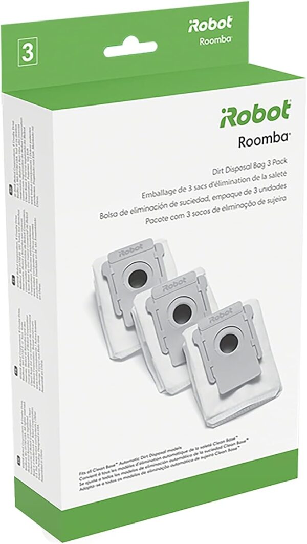 Limited time deal 18% off iRobot Authentic Replacement Parts - 3 Count (Pack of 1) Dirt Disposal Bags Compatible with Roomba Clean Base Models