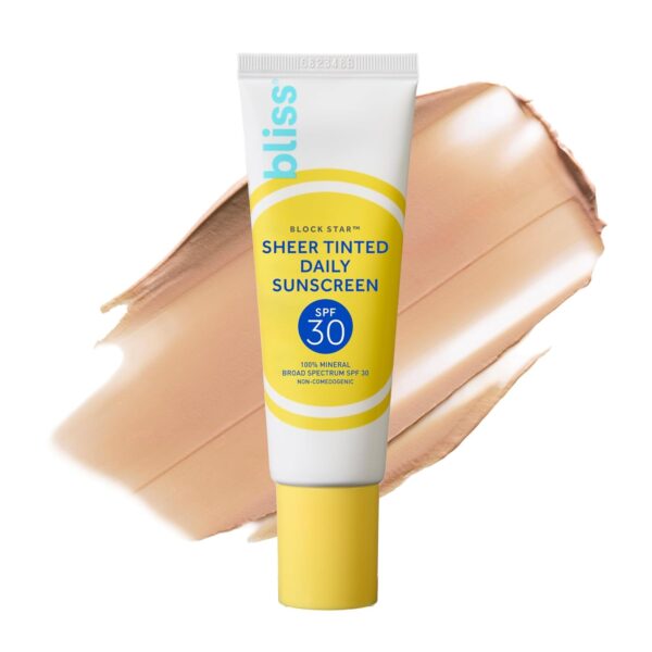 Limited time deal 56% off Bliss Block Star SPF 30 Invisible Daily Tinted Sunscreen with Zinc Oxide