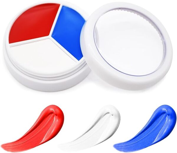 Limited time deal 50% off Red White Blue Face Paint - 3 Colors 12g USA American Flag