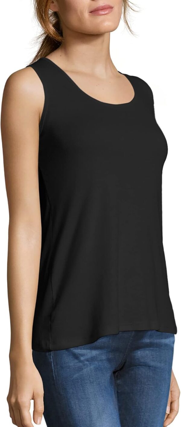 Limited time deal 43% off Hanes Women's Mini-Ribbed Sleeveless Cotton Tank Top - Image 2