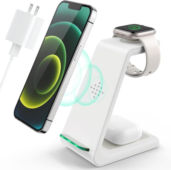 Limited time deal 29% off Wireless Charging Station, 3 in 1 Fast Desk Charging Station