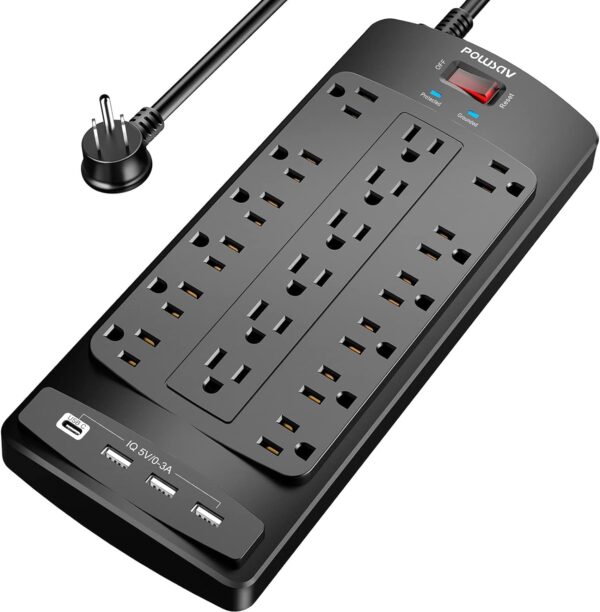 Limited time deal 40% off 18 Outlets Surge Protector Power Strip