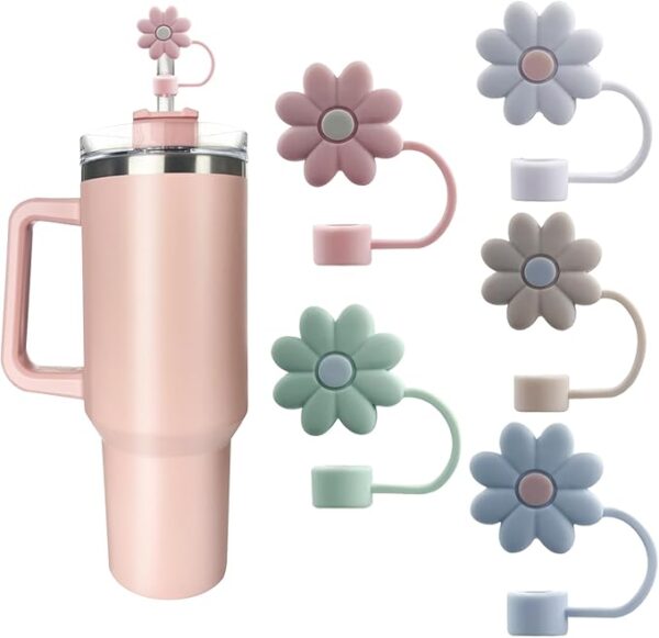 Limited time deal 17% off Silicone Straw Covers and Caps Compatible with Stanley Cups