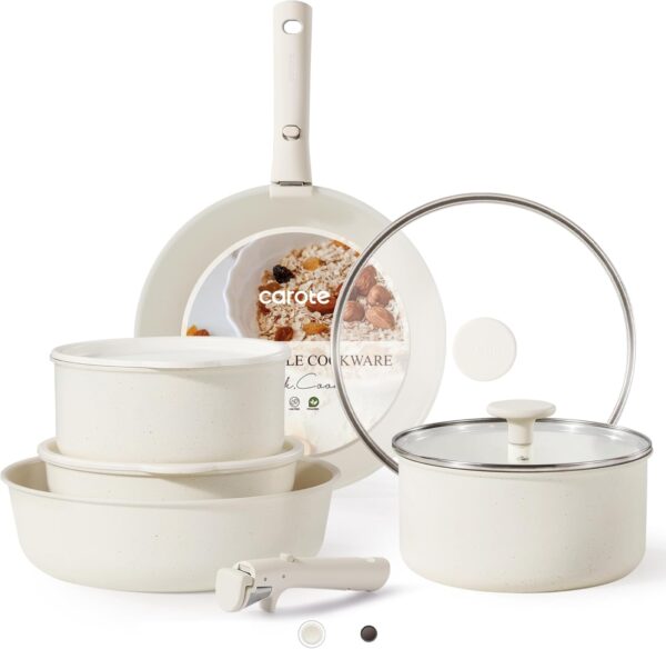 Limited time deal 50% off CAROTE Pots and Pans Set Non Stick