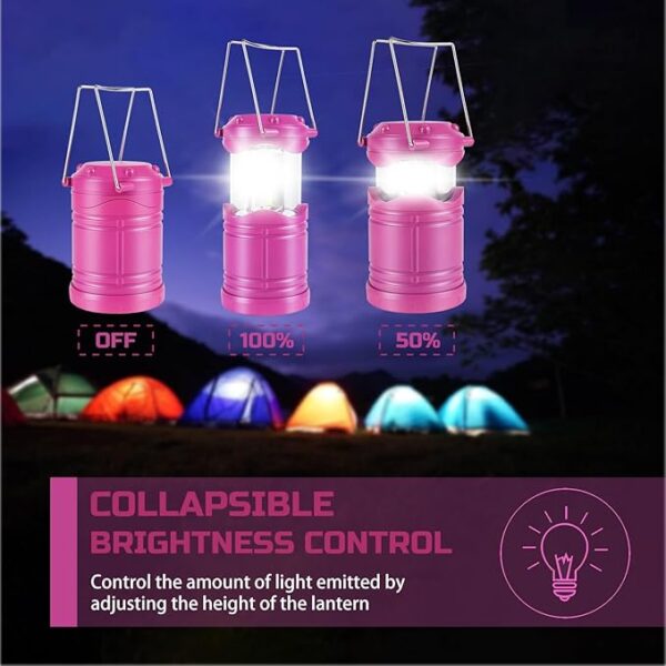 Limited time deal 9% off Lichamp LED Camping Lantern, 4 Pack Battery Powered Flashlight for Power Outages - Image 3