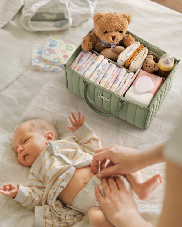 Limited time deal 26% off Blissful Diary Baby Diaper Caddy Organizer - Image 3