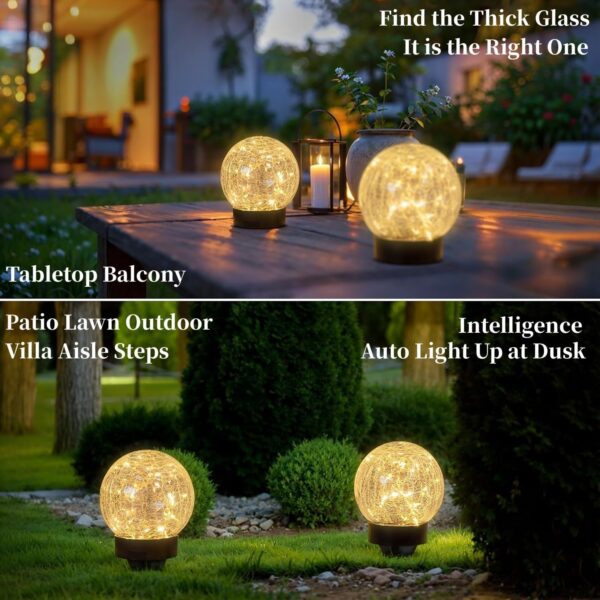 Limited time deal 10% off Beautyard Solar Globe Lights Outdoor Large Garden - Image 3