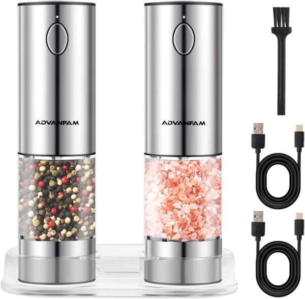 Limited time deal 50% off Upgraded Capacity Electric Salt and Pepper Grinder Set