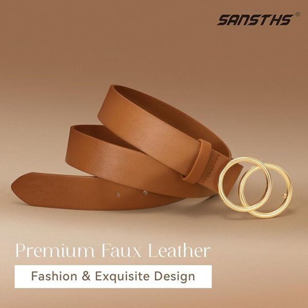 Limited time deal 12% off  Women Leather Belts - Image 2