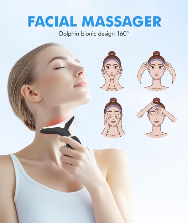 Limited time deal 52% off Red-Light-Therapy-for-Face-and-Neck, 7 Color Face Massager Tool for Wrinkles - Image 2