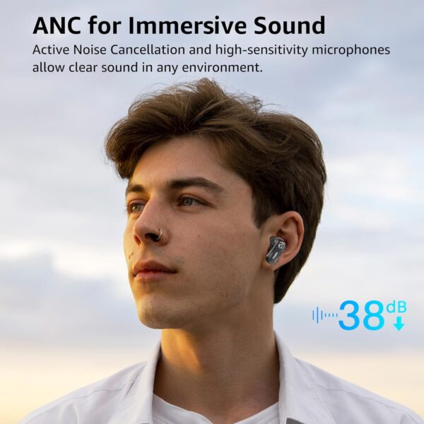 Limited time deal 50% off Hybrid Active Noise Cancelling Wireless Earbuds - Image 2