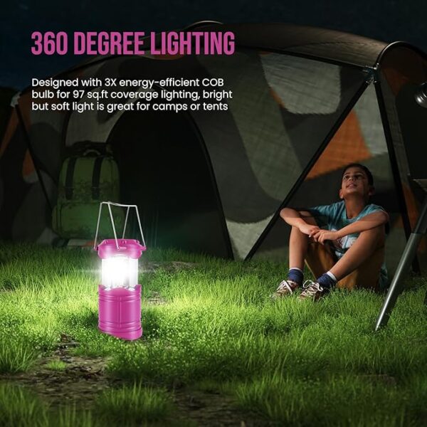 Limited time deal 9% off Lichamp LED Camping Lantern, 4 Pack Battery Powered Flashlight for Power Outages - Image 2