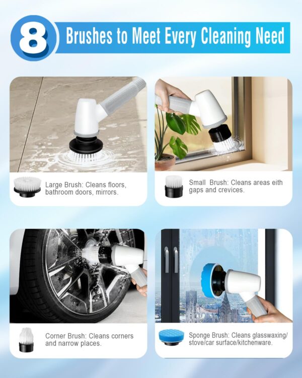 Limited time deal 44% off Electric Spin Scrubber Bathroom Scrubber - Cordless Shower - Image 2