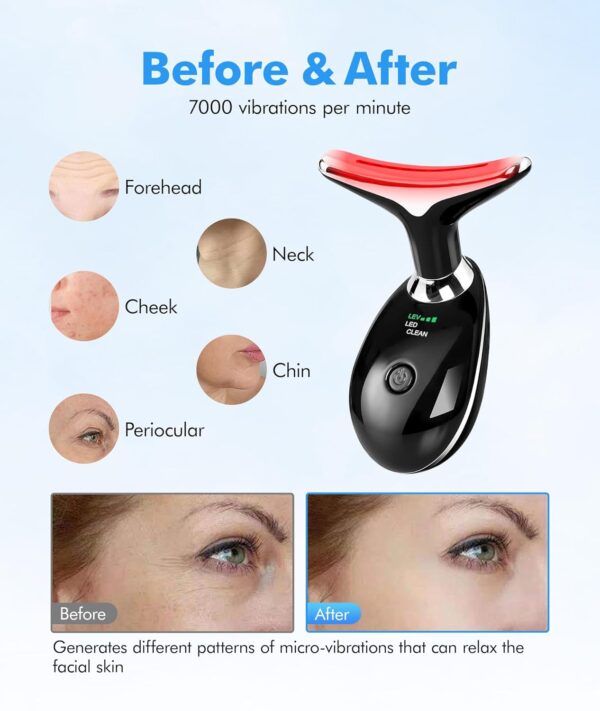 Limited time deal 52% off Red-Light-Therapy-for-Face-and-Neck, 7 Color Face Massager Tool for Wrinkles - Image 3