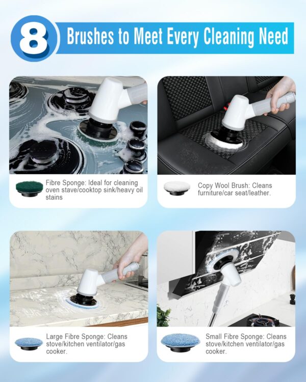 Limited time deal 44% off Electric Spin Scrubber Bathroom Scrubber - Cordless Shower - Image 3