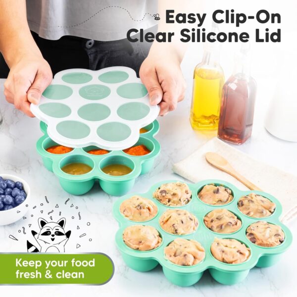 Limited time deal 27% off Baby Food Freezer Tray with Clip-on Lid - Image 2