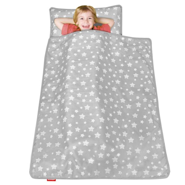 Limited time deal 50% off Moonsea Toddler Nap Mat with Pillow and Fleece Minky Blanket - Image 2