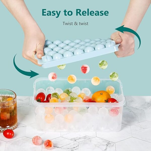 Limited time deal 33% off Round Ice Cube Trays for Freezer, - Image 2