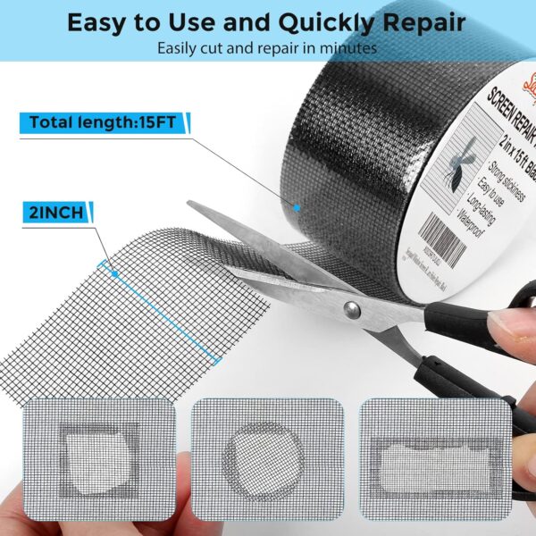 Limited time deal 30% off Black Window Screen Repair Tape - Image 2