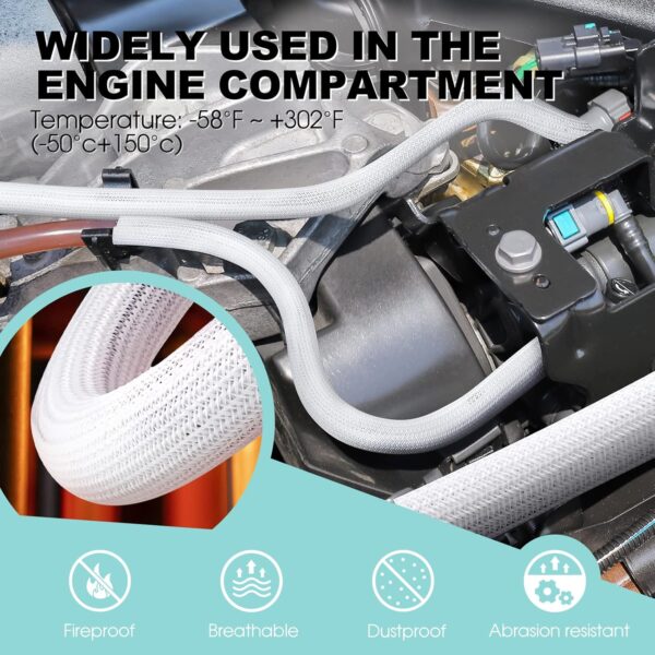 Limited time deal 7% off White Cable Sleeve Cover - Image 3
