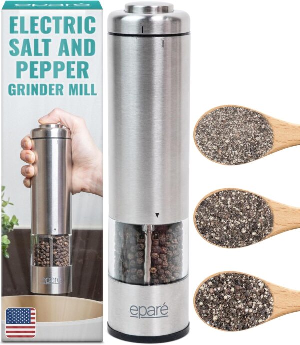 Limited time deal 17% off Eparé Electric Salt and Pepper Grinder with LED Light