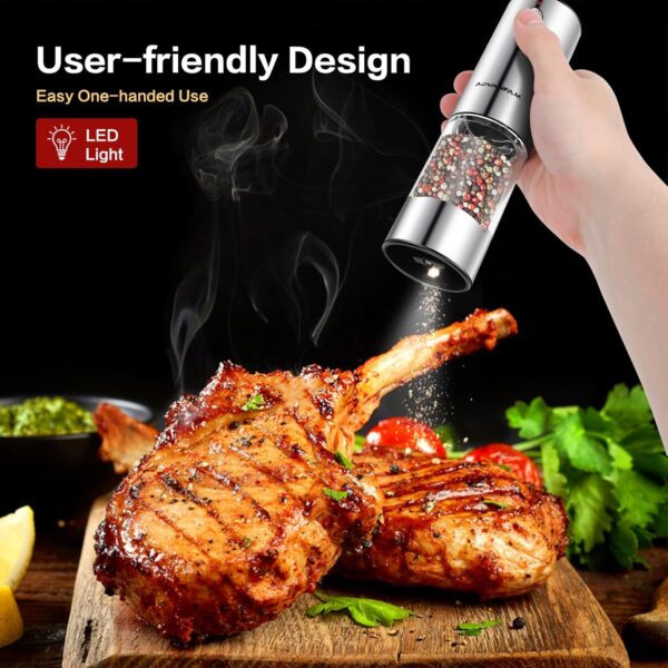 Limited time deal 50% off Upgraded Capacity Electric Salt and Pepper Grinder Set - Image 2