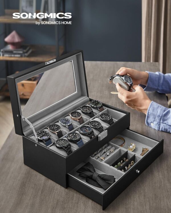 Limited time deal 40% off SONGMICS 12-Slot Watch Box - Image 2