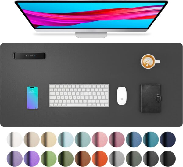 Limited time deal 15% off Leather Desk Pad Protector,Mouse